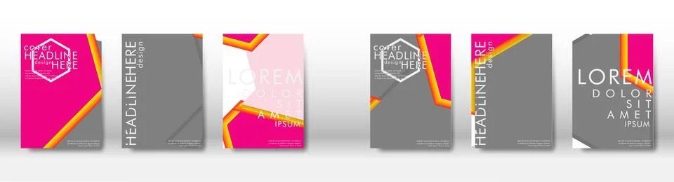 Abstract cover with hexagon elements. book design concept. Futuristic busines 库存插图