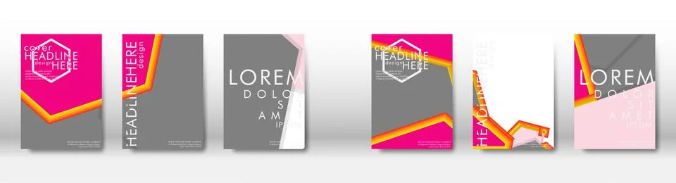 Abstract cover with hexagon elements. book design concept. Futuristic busines Illustrazione stock