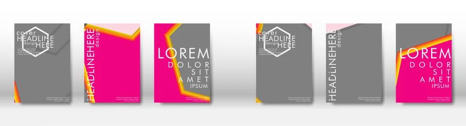 Abstract cover with hexagon elements. book design concept. Futuristic busines 库存插图
