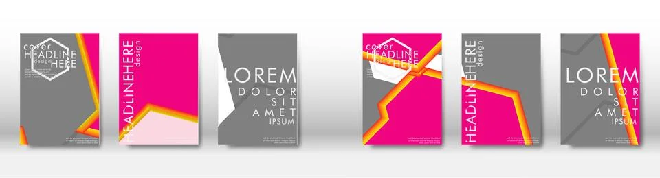 Abstract cover with hexagon elements. book design concept. Futuristic busines 库存插图