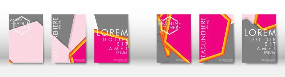 Abstract cover with hexagon elements. book design concept. Futuristic busines Stock-Illustration