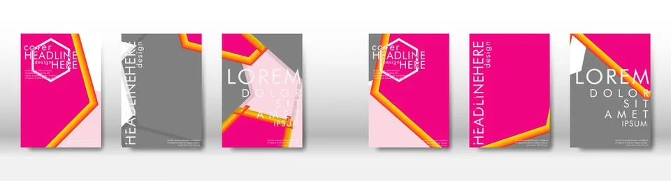 Abstract cover with hexagon elements. book design concept. Futuristic busines Stock-Illustration