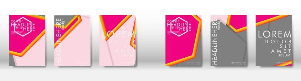 Abstract cover with hexagon elements. book design concept. Futuristic busines Stockillustratie