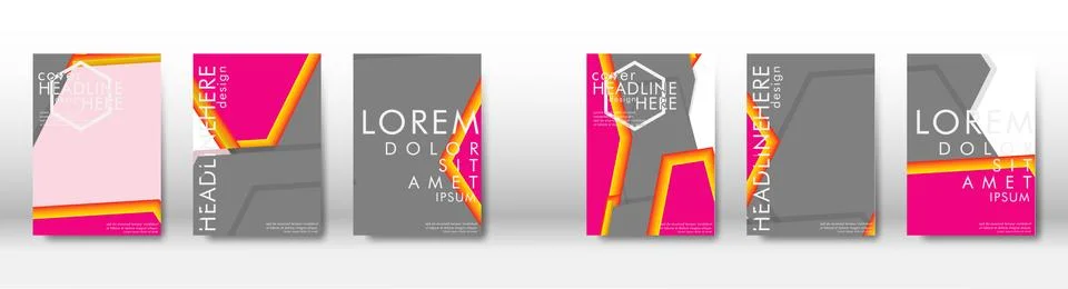 Abstract cover with hexagon elements. book design concept. Futuristic busines Stock-Illustration