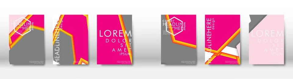 Abstract cover with hexagon elements. book design concept. Futuristic busines Stockillustratie