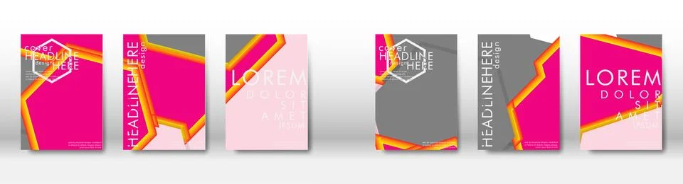 Abstract cover with hexagon elements. book design concept. Futuristic busines イラスト素材