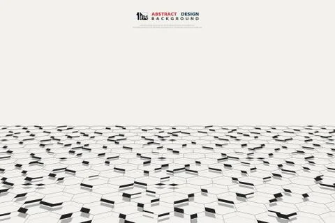 Abstract cover hexagon pattern design of tech background. illustration vector Stock Illustration