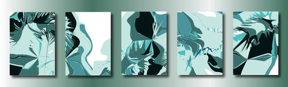 Abstract cover with liquid. Card design concept. Futuristic business layout.. Stock Illustration