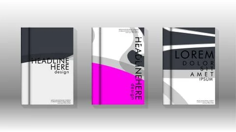 Abstract cover with liquid elements. book design concept. Futuristic business Illustrazione stock
