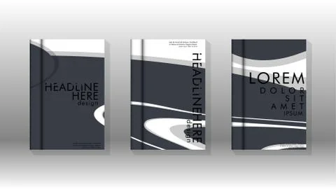Abstract cover with liquid elements. book design concept. Futuristic business 库存插图