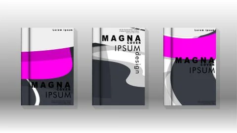 Abstract cover with liquid elements. book design concept. Futuristic business 库存插图