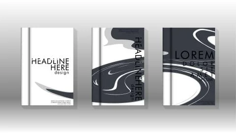Abstract cover with liquid elements. book design concept. Futuristic business Stock Illustration