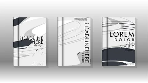 Abstract cover with liquid elements. book design concept. Futuristic business Illustrazione stock