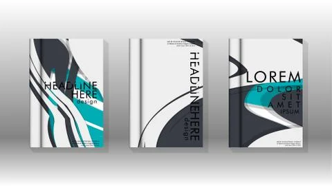 Abstract cover with liquid elements. book design concept. Futuristic business Stock Illustration