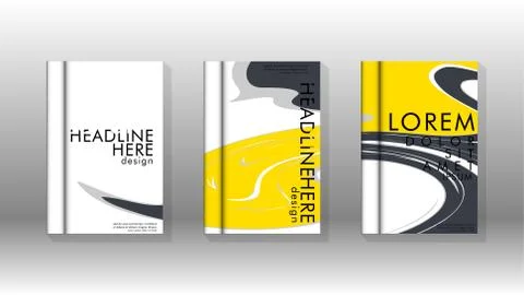 Abstract cover with liquid elements. book design concept. Futuristic business Illustrazione stock