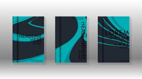 Abstract cover with liquid elements. book design concept. Futuristic business Stock Illustration