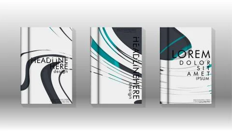 Abstract cover with liquid elements. book design concept. Futuristic business 库存插图