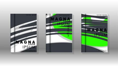 Abstract cover with liquid elements. book design concept. Futuristic business 库存插图