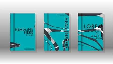 Abstract cover with liquid elements. book design concept. Futuristic business 库存插图