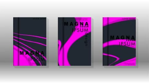 Abstract cover with liquid elements. book design concept. Futuristic business Illustrazione stock