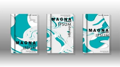 Abstract cover with liquid elements. book design concept. Futuristic business Illustrazione stock