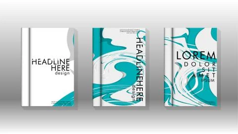 Abstract cover with liquid elements. book design concept. Futuristic business 库存插图