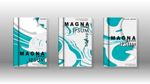 Abstract cover with liquid elements. book design concept. Futuristic business 库存插图