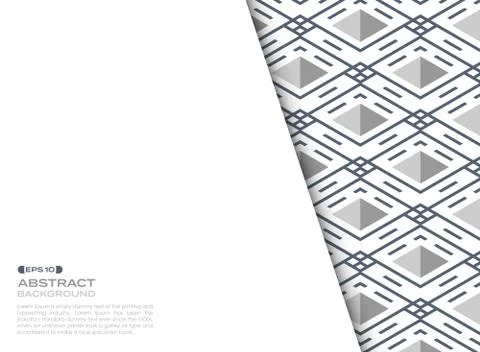 Abstract cover sheet of blue stripe line pattern square geometric background. Illustrazione stock