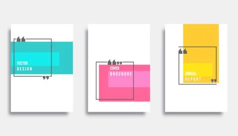 Abstract cover template design set. Vector illustration. Stock Illustration