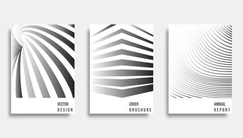 Abstract cover template design set. Vector illustration. Stock Illustration