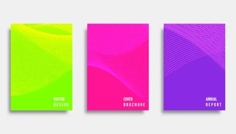 Abstract cover template design set. Vector illustration. Stock Illustration