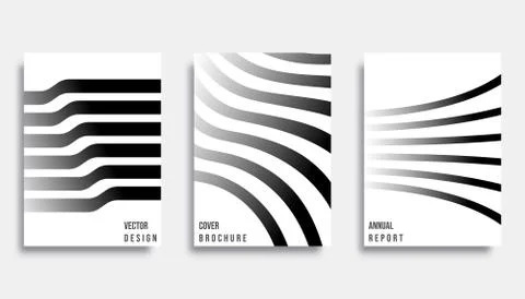 Abstract cover template design set. Vector illustration. Illustrazione stock