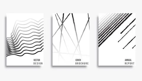 Abstract cover template design set. Vector illustration. Stock Illustration