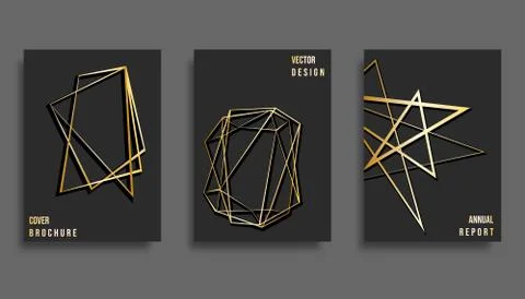 Abstract cover template design set. Vector illustration. Stock Illustration