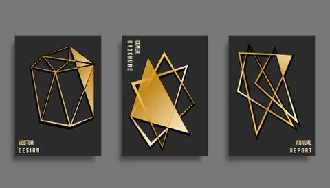 Abstract cover template design set. Vector illustration. Stock Illustration