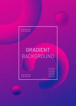 Abstract cover template with fluid gradient curve. Stock Illustration