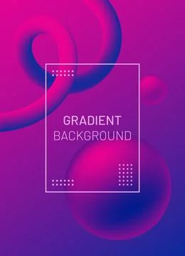 Abstract cover template with fluid gradient curve. Stock Illustration