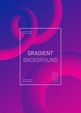 Abstract cover template with fluid gradient curve. Stock Illustration