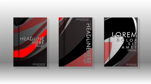 Abstract cover with wave elements. book design concept. Futuristic business l Illustrazione stock