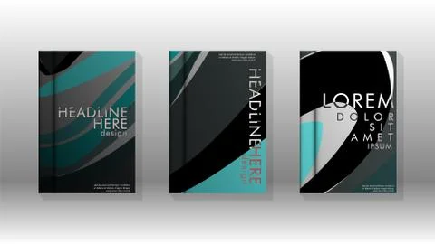 Abstract cover with wave elements. book design concept. Futuristic business l イラスト素材