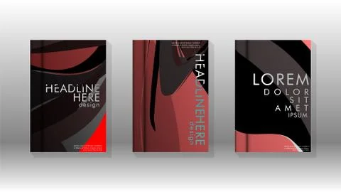 Abstract cover with wave elements. book design concept. Futuristic business l Stock Illustration