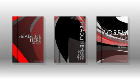 Abstract cover with wave elements. book design concept. Futuristic business l Illustrazione stock