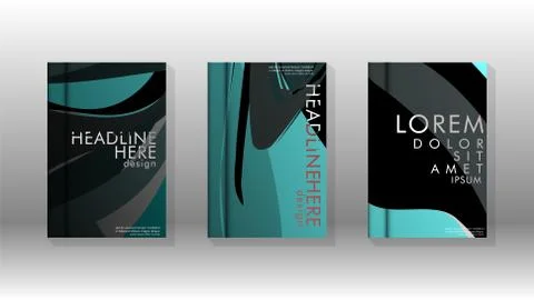 Abstract cover with wave elements. book design concept. Futuristic business l Stock Illustration
