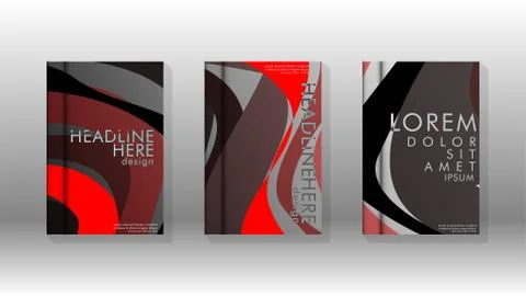Abstract cover with wave elements. book design concept. Futuristic business l Stock Illustration