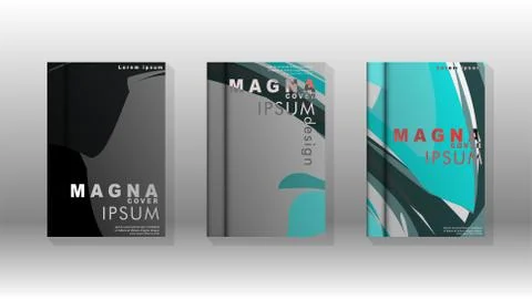 Abstract cover with wave elements. book design concept. Futuristic business l Stock Illustration