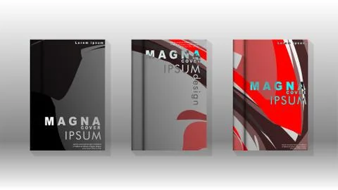 Abstract cover with wave elements. book design concept. Futuristic business l Illustrazione stock