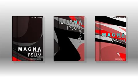 Abstract cover with wave elements. book design concept. Futuristic business l Illustrazione stock