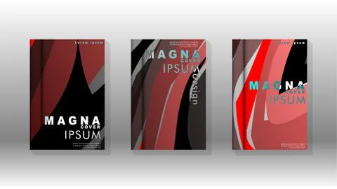Abstract cover with wave elements. book design concept. Futuristic business l Stock Illustration