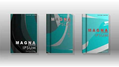 Abstract cover with wave elements. book design concept. Futuristic business l Illustrazione stock