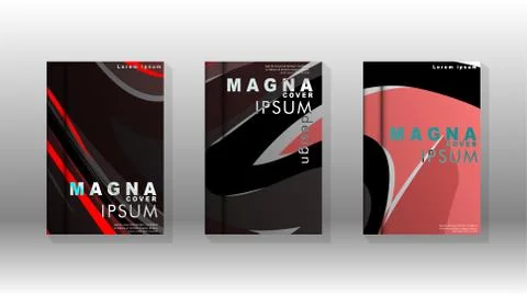 Abstract cover with wave elements. book design concept. Futuristic business l Illustrazione stock